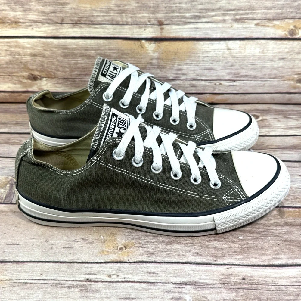 Converse All Start Chuck Taylor Olive Green Low Top Unisex Sneakers W9/M7